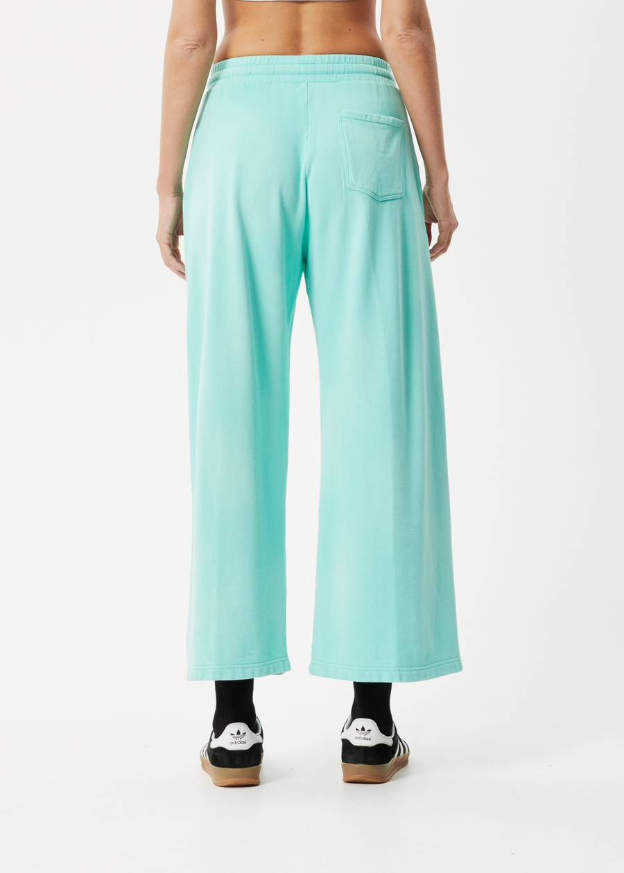 AFENDS Womens Boundless - Wide Leg Trackpants - Worn Jade