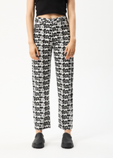 AFENDS Womens Chaos Shelby - Wide Leg Pant - Black - Afends womens chaos shelby   wide leg pant   black