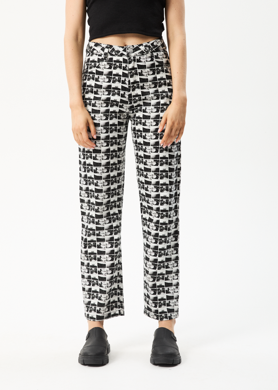 AFENDS Womens Chaos Shelby - Wide Leg Pant - Black