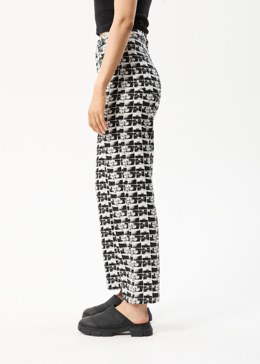 AFENDS Womens Chaos Shelby - Wide Leg Pant - Black