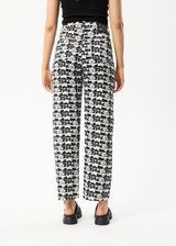 AFENDS Womens Chaos Shelby - Wide Leg Pant - Black - Afends womens chaos shelby   wide leg pant   black