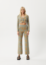 AFENDS Womens Clara - Knit Pant - Olive - Afends womens clara   knit pant   olive
