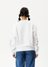 AFENDS Womens Daisy - Crew Neck Jumper - White - Afends womens daisy   crew neck jumper   white 