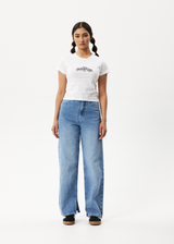 AFENDS Womens Elliot - Baby Tee - White - Afends womens elliot   baby tee   white