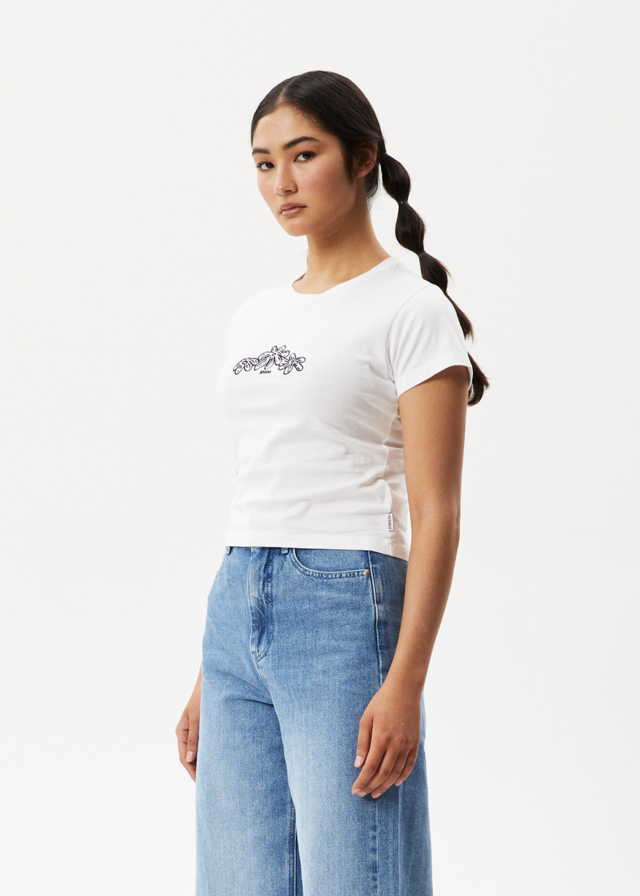 AFENDS Womens Elliot - Baby Tee - White