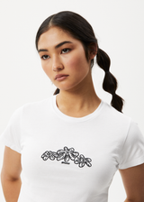 AFENDS Womens Elliot - Baby Tee - White - Afends womens elliot   baby tee   white