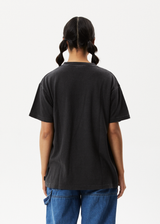 AFENDS Womens Elliot Slay - Oversized Graphic Tee - Stone Black - Afends womens elliot slay   oversized graphic tee   stone black