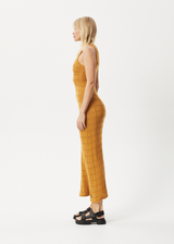 AFENDS Womens Femme - Knit Maxi Dress - Mustard - Afends womens femme   knit maxi dress   mustard 