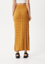 AFENDS Womens Femme - Knit Maxi Skirt - Mustard - Afends womens femme   knit maxi skirt   mustard 