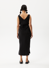 AFENDS Womens Gemma - Cupro Maxi Dress - Black - Afends womens gemma   cupro maxi dress   black 