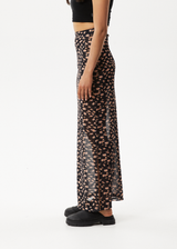 AFENDS Womens Hazey - Sheer Maxi Skirt - Black Floral - Afends womens hazey   sheer maxi skirt   black floral 