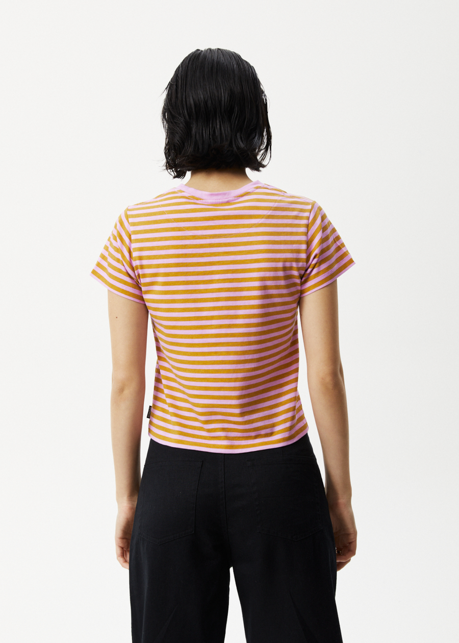 AFENDS Womens Jain - Baby Tee - Candy Stripe