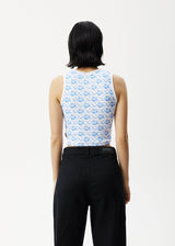 AFENDS Womens Jeet Dalston - Rib Singlet - White - Afends womens jeet dalston   rib singlet   white