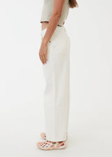 AFENDS Womens Kendall - Denim Relaxed Jean - Off White - Afends womens kendall   denim relaxed jean   off white