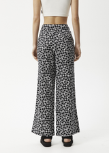 AFENDS Womens Madeline Sienna - Wide Leg Pant - Black Floral - Afends womens madeline sienna   wide leg pant   black floral