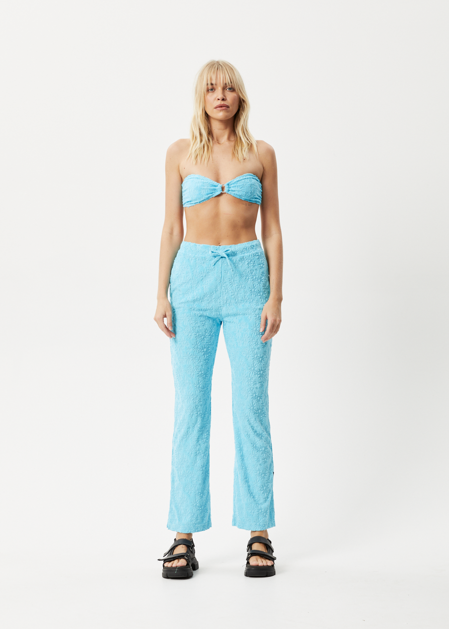 AFENDS Womens Moon - Terry Pant - Blue Daisy