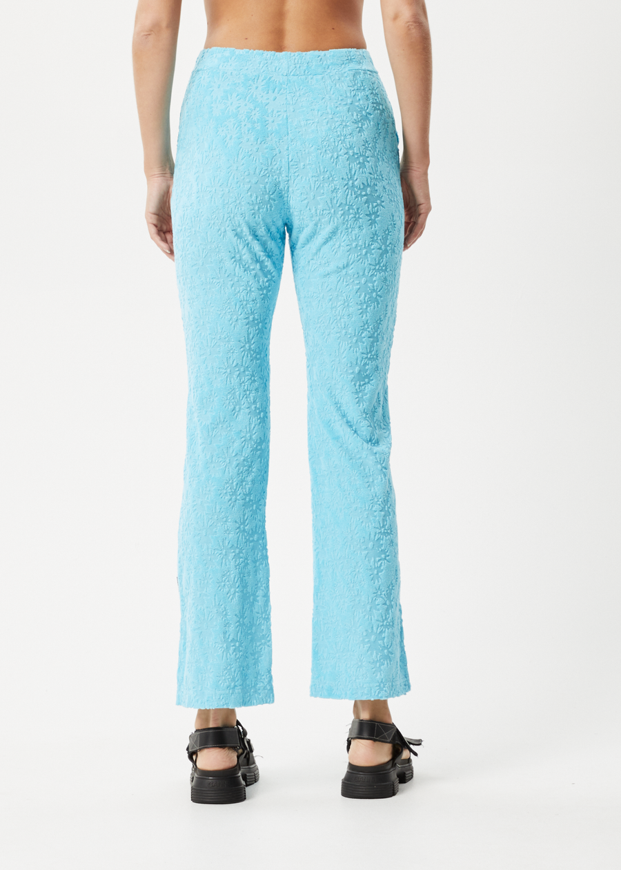 AFENDS Womens Moon - Terry Pant - Blue Daisy
