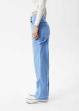 AFENDS Womens Polar Moss - Denim Workwear Jean - Faded Arctic - Afends womens polar moss   denim workwear jean   faded arctic