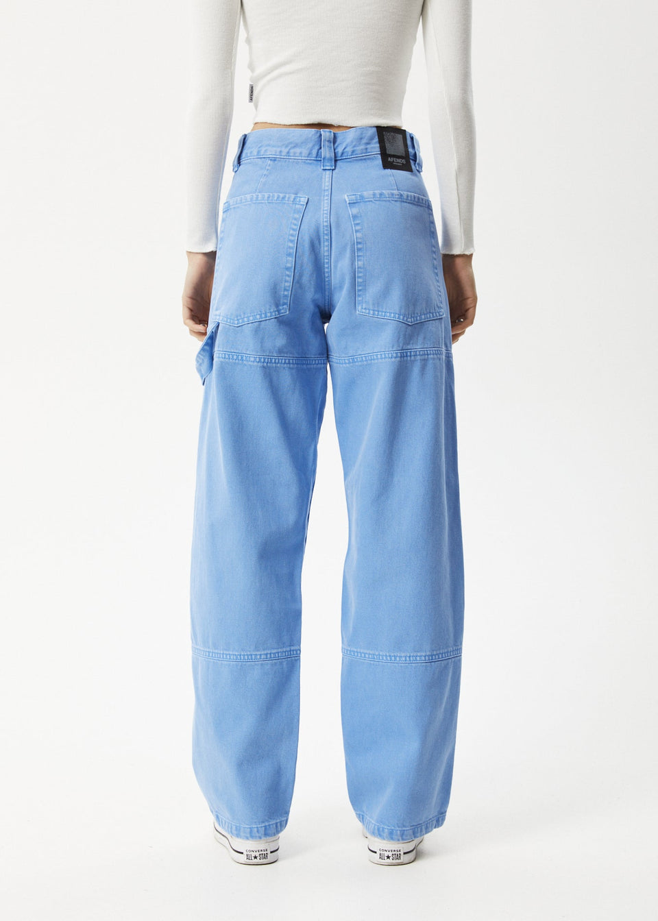 AFENDS Womens Moss - Denim Workwear Jean - Washed Black