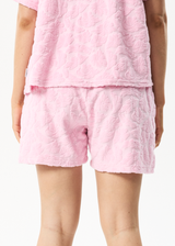 AFENDS Womens Rhye - Terry Short - Powder Pink - Afends womens rhye   terry short   powder pink