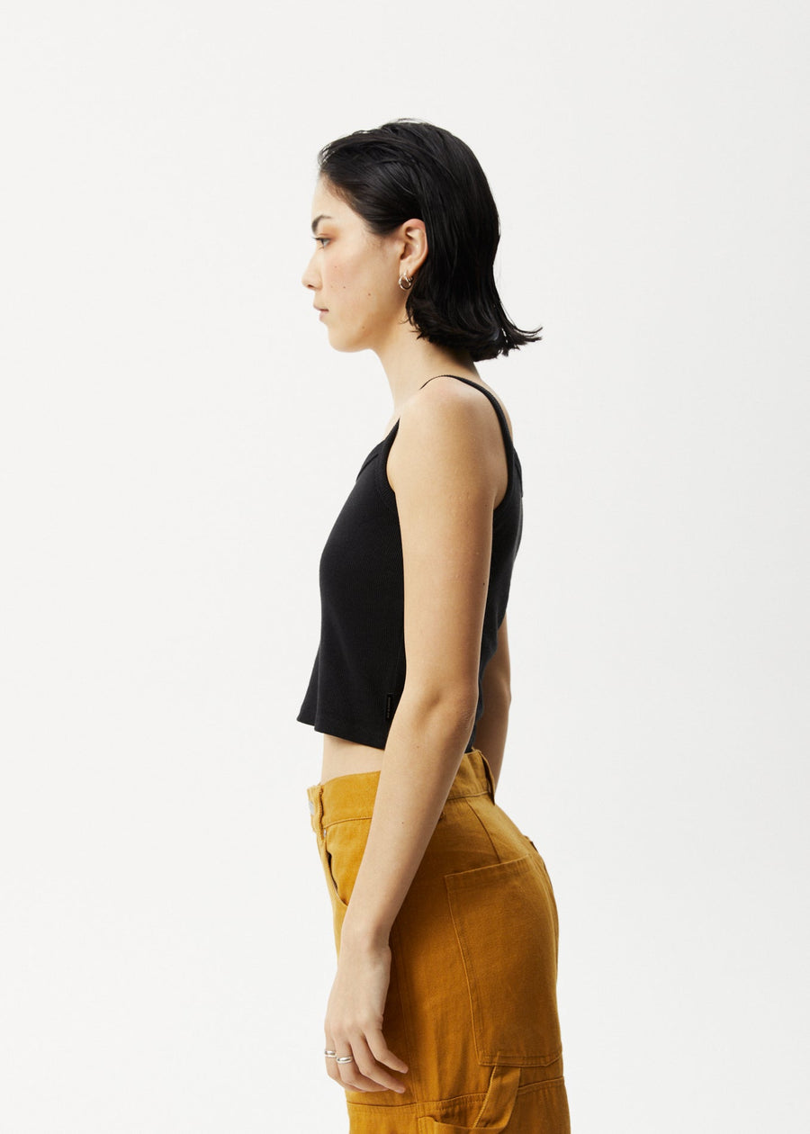 AFENDS Womens Taylor - Rib Singlet - Black