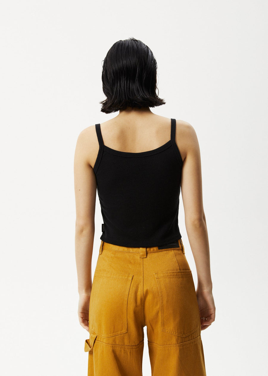 AFENDS Womens Taylor - Rib Singlet - Black
