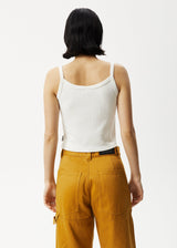 AFENDS Womens Taylor - Rib Singlet - Off White - Afends womens taylor   rib singlet   off white