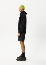 AFENDS Mens Established - Logo Hoodie - Stone Black - Afends mens established   logo hoodie   stone black 