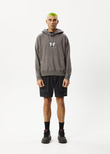 AFENDS Mens Fly Free - Graphic Hoodie - Steel - Afends mens fly free   graphic hoodie   steel 
