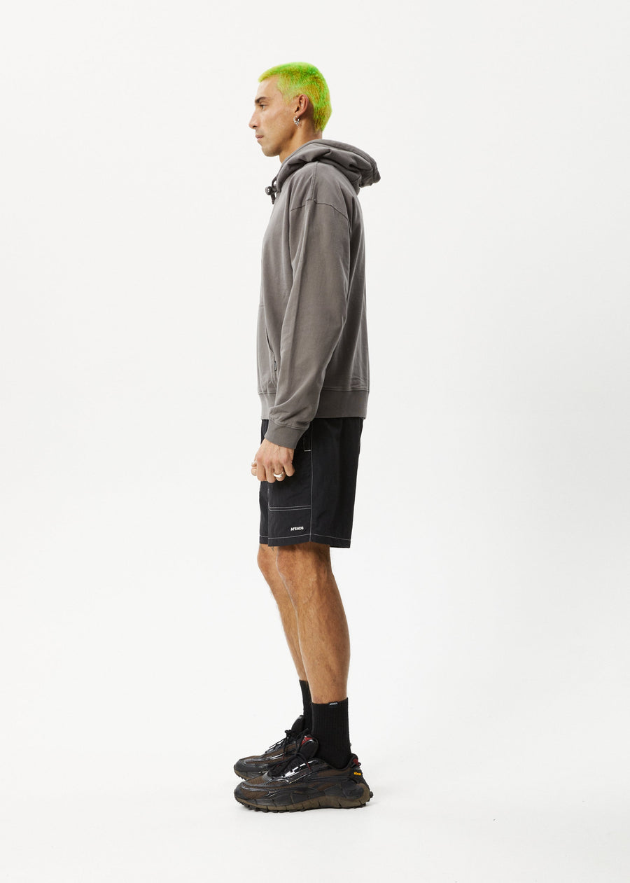 AFENDS Mens Fly Free - Graphic Hoodie - Steel 