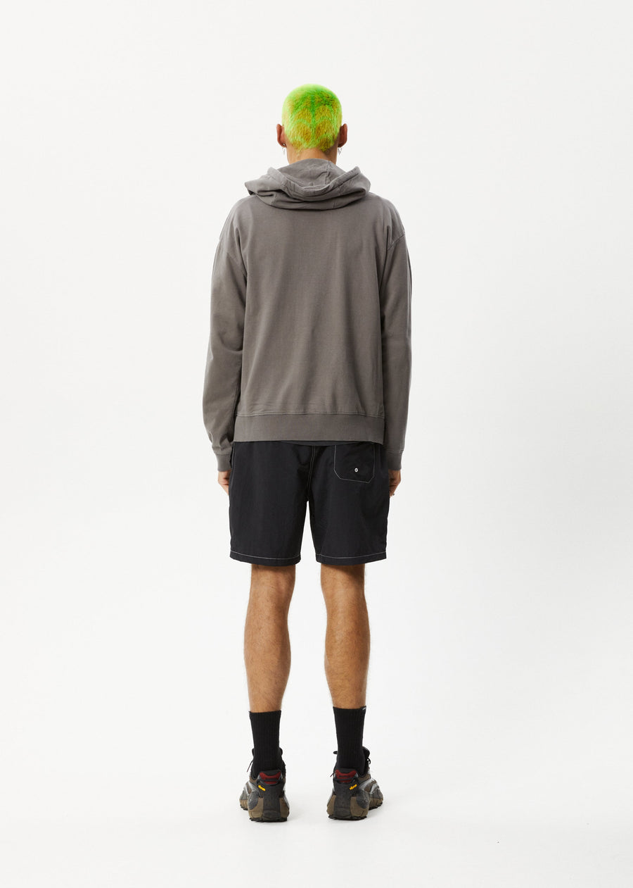 AFENDS Mens Fly Free - Graphic Hoodie - Steel 