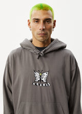 AFENDS Mens Fly Free - Graphic Hoodie - Steel - Afends mens fly free   graphic hoodie   steel 