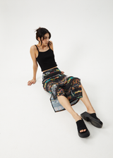 AFENDS Womens Astral - Sheer Maxi Skirt - Black - Afends womens astral   sheer maxi skirt   black 