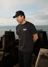 AFENDS Mens Torched Energy - Boxy Tee - Stone Black - Afends mens torched energy   boxy tee   stone black