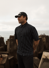 AFENDS Mens Pin Head - Short Sleeve Shirt - Black - Afends mens pin head   short sleeve shirt   black 