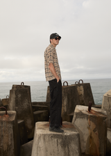 AFENDS Mens Check Out - Seersucker Short Sleeve Shirt - Moonbeam Check - Afends mens check out   seersucker short sleeve shirt   moonbeam check 