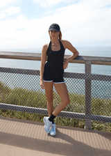 AFENDS Womens Set Fire - Knit Short - Black / White - Afends womens set fire   knit short   black / white