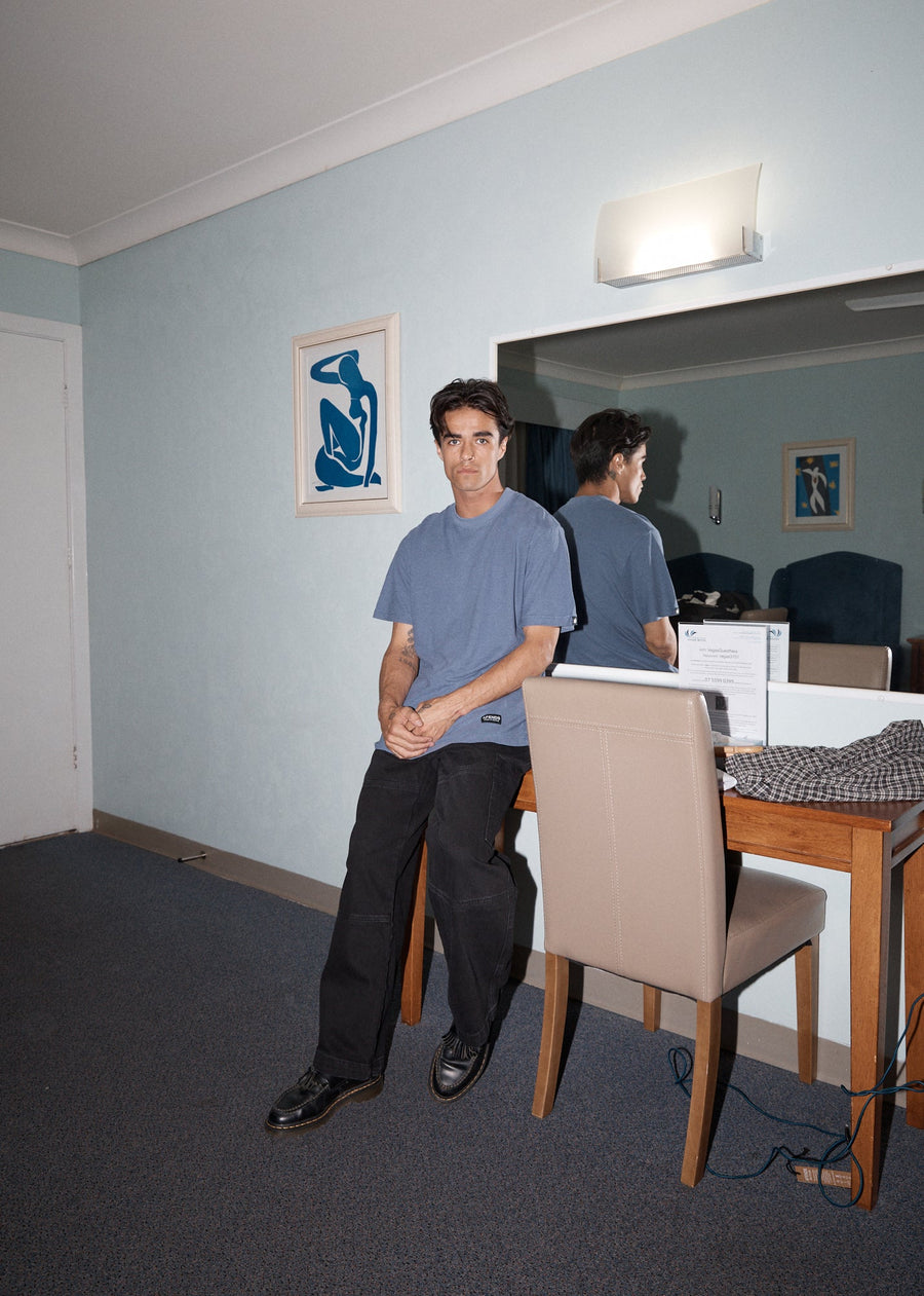 AFENDS Mens Classic - Retro Tee - Washed Marlin