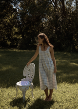 AFENDS Womens Leo - Seersucker Midi Dress - Black / White - Afends womens leo   seersucker midi dress   black / white
