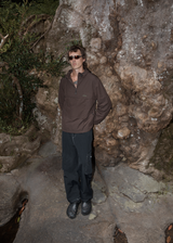 AFENDS Mens System - Water Resistant Spray Anorak Jacket - Coffee - Afends mens system   water resistant spray anorak jacket   coffee