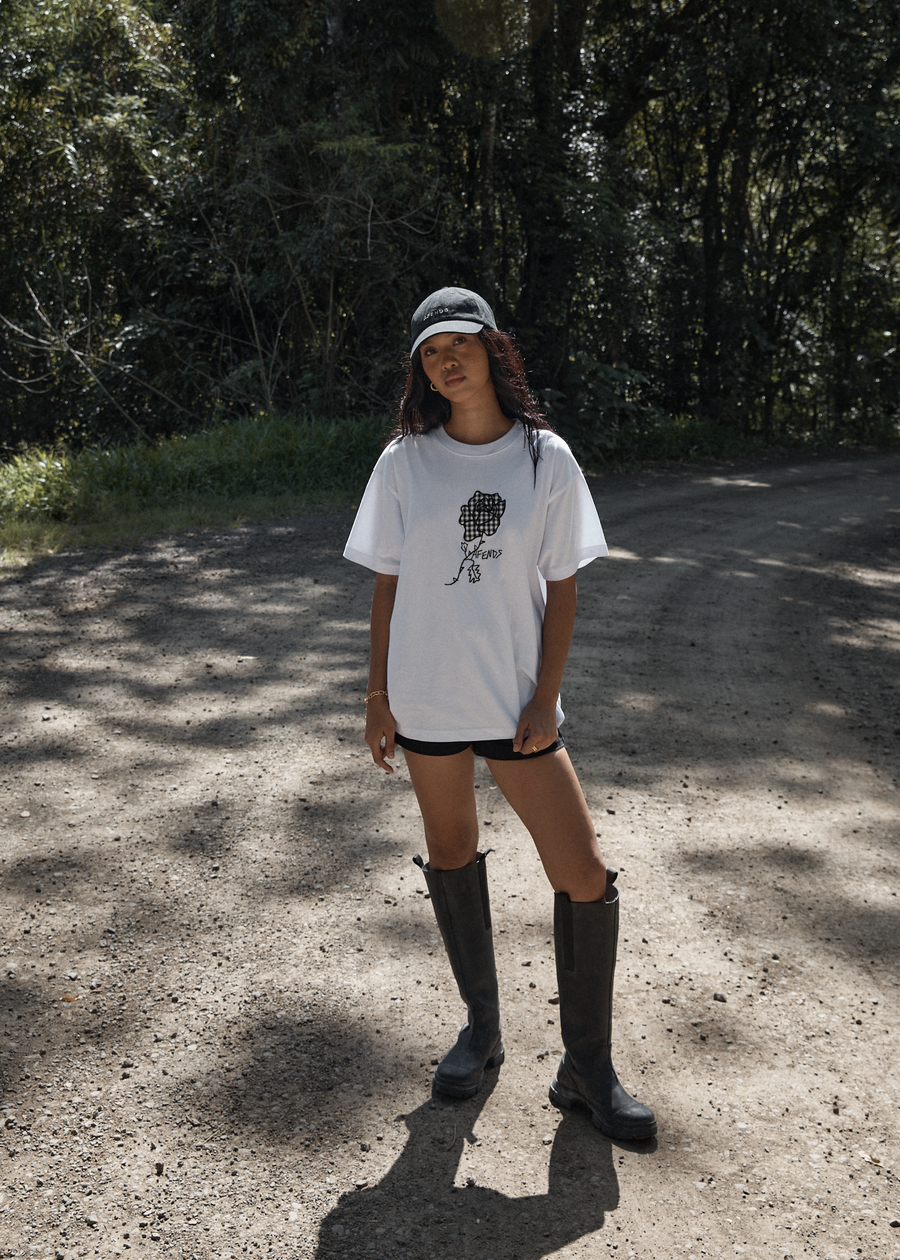 AFENDS Womens Patches - Oversized Tee - White
