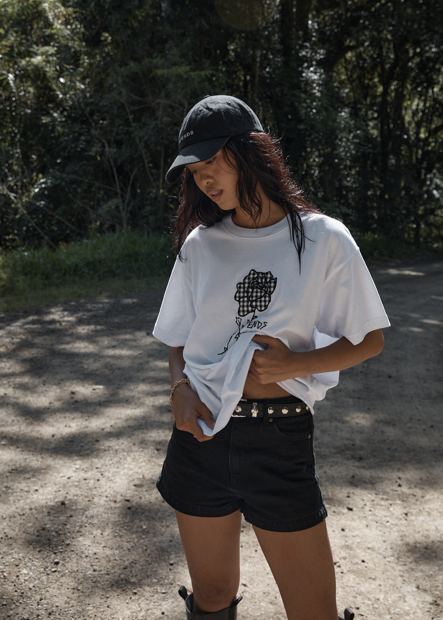 AFENDS Womens Patches - Oversized Tee - White