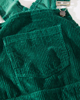 AFENDS Womens Louis - Corduroy Baggy Overall - Emerald - Afends womens louis   corduroy baggy overall   emerald