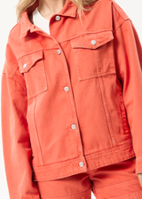 AFENDS Unisex Innie - Unisex Denim Jacket - Faded Orange - Afends unisex innie   unisex denim jacket   faded orange 