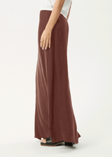 AFENDS Womens Grace - Cupro Maxi Skirt - Hazelnut - Afends womens grace   cupro maxi skirt   hazelnut