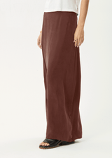 AFENDS Womens Grace - Cupro Maxi Skirt - Hazelnut - Afends womens grace   cupro maxi skirt   hazelnut