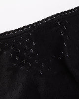 AFENDS Womens Lilah - Pointelle Cropped Tank - Black - Afends womens lilah   pointelle cropped tank   black 