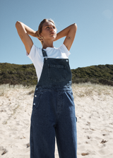 AFENDS Womens Louis - Denim Oversized Overall - Authentic Blue - Afends womens louis   denim oversized overall   authentic blue