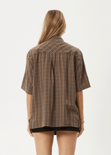 AFENDS Mens Hometown - Short Sleeve Shirt - Coffee - Afends mens hometown   short sleeve shirt   coffee