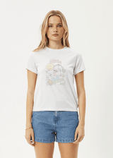 AFENDS Womens Greetings - Regular Tee - White - Afends womens greetings   regular tee   white